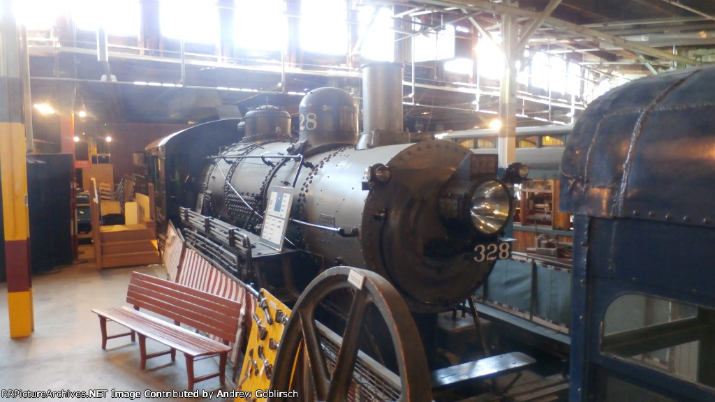 NP 328 & her Tender inside the Roundhouse